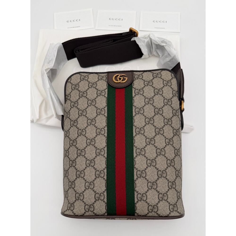 NEW GUCCI GG OPHIDIA WEB GG CROSSBODY MESSENGER BAG AUTHENTIC! - Picture 7 of 13
